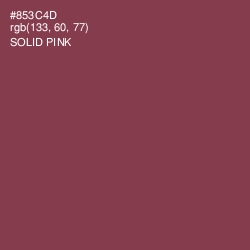 #853C4D - Solid Pink Color Image